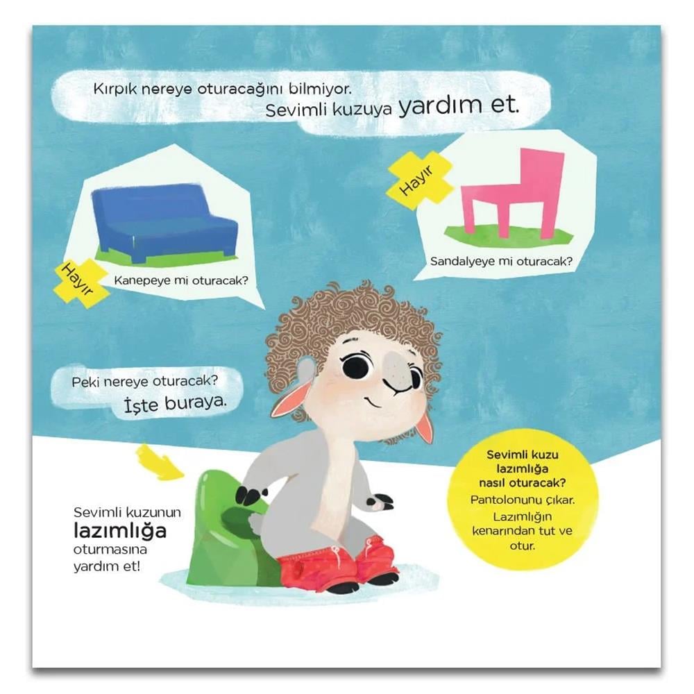 SEVİMLİ KUZU KIRPIK İLE TUVALET EĞİTİMİ Çocuk Kitapları Uzmanı - Children's Books Expert