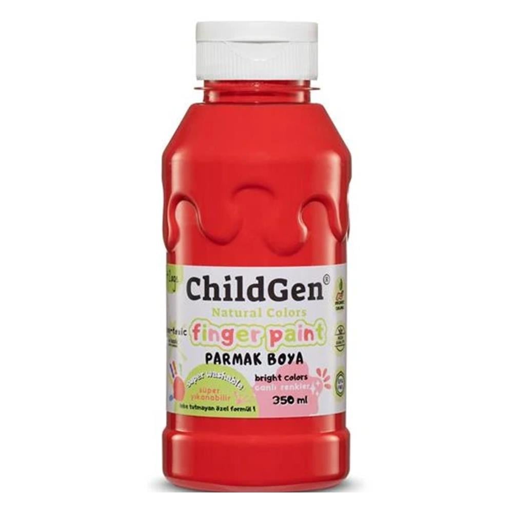 Süper Yıkanabilir Parmak Boya Kırmızı -350 ml Şişe Çocuk Kitapları Uzmanı - Children's Books Expert