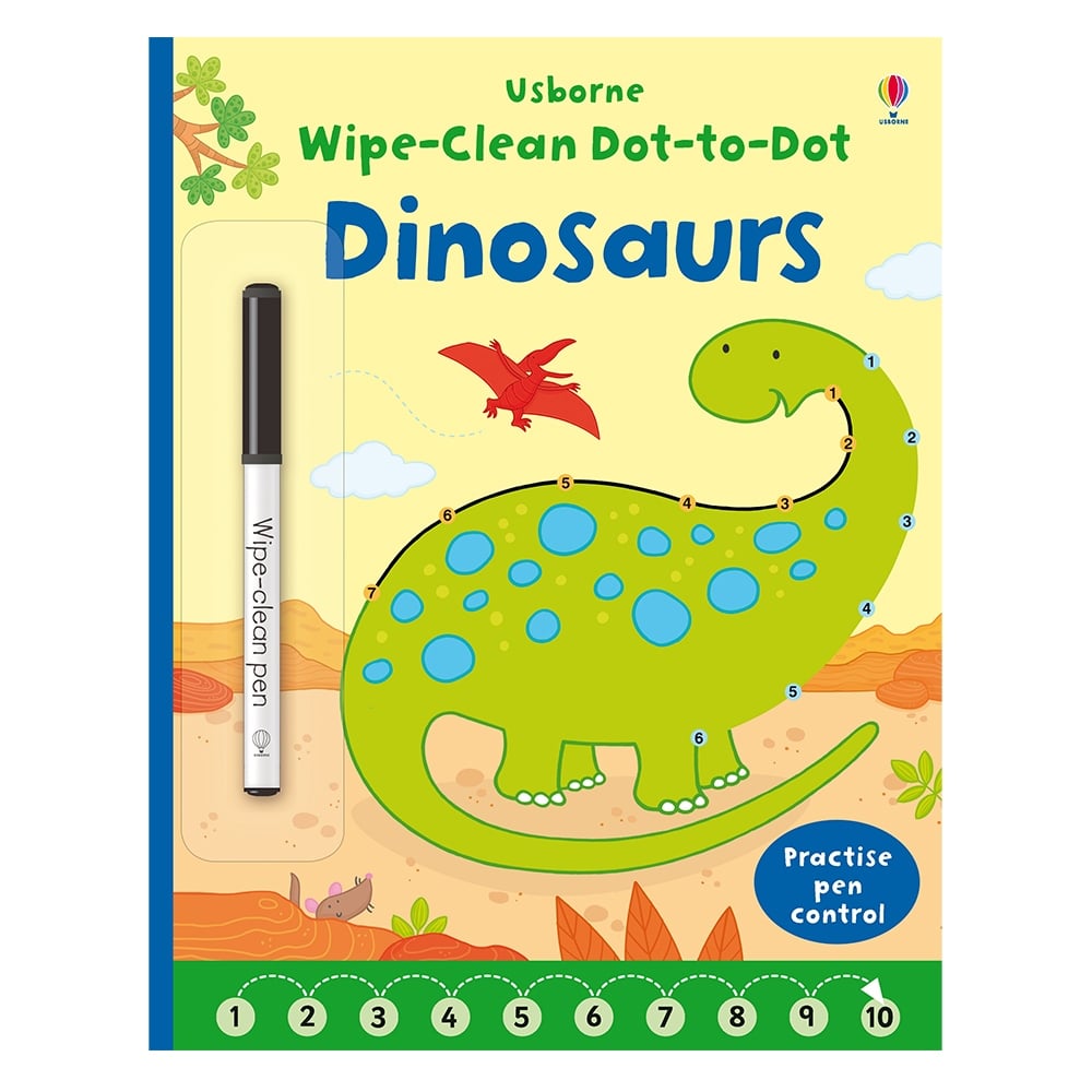 WIPE- CLEAN- DOT-TO-DOT DINOSAURS #yenigelenler Çocuk Kitapları Uzmanı - Children's Books Expert