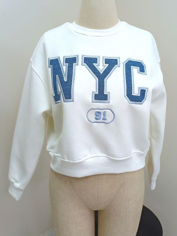 5553 NYC Sweat Beyaz