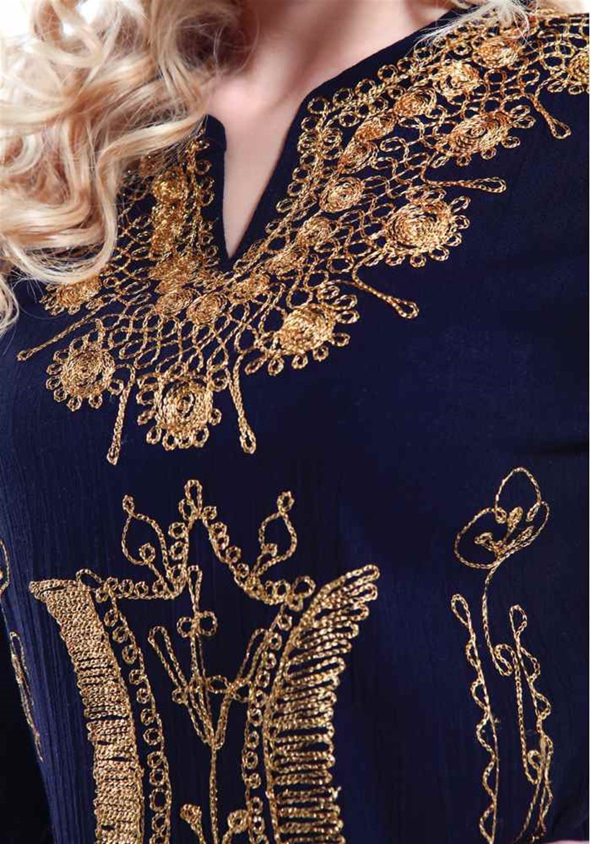 Simli Kaftan Elbise