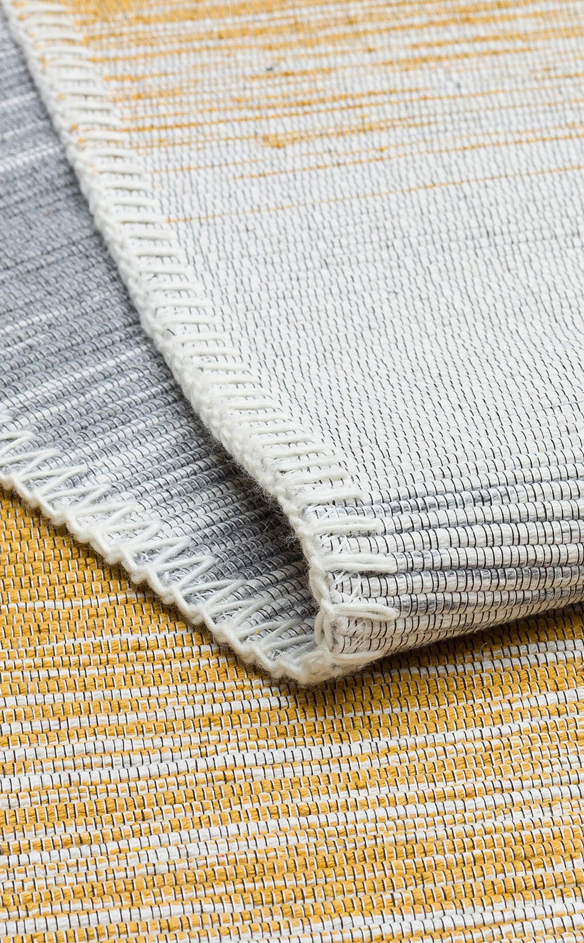 ARYA CRAFT ARC 03 GREY YELLOW Hav Toz Vermez Yıkanabilir Modern Desenli Dokuma Kilim