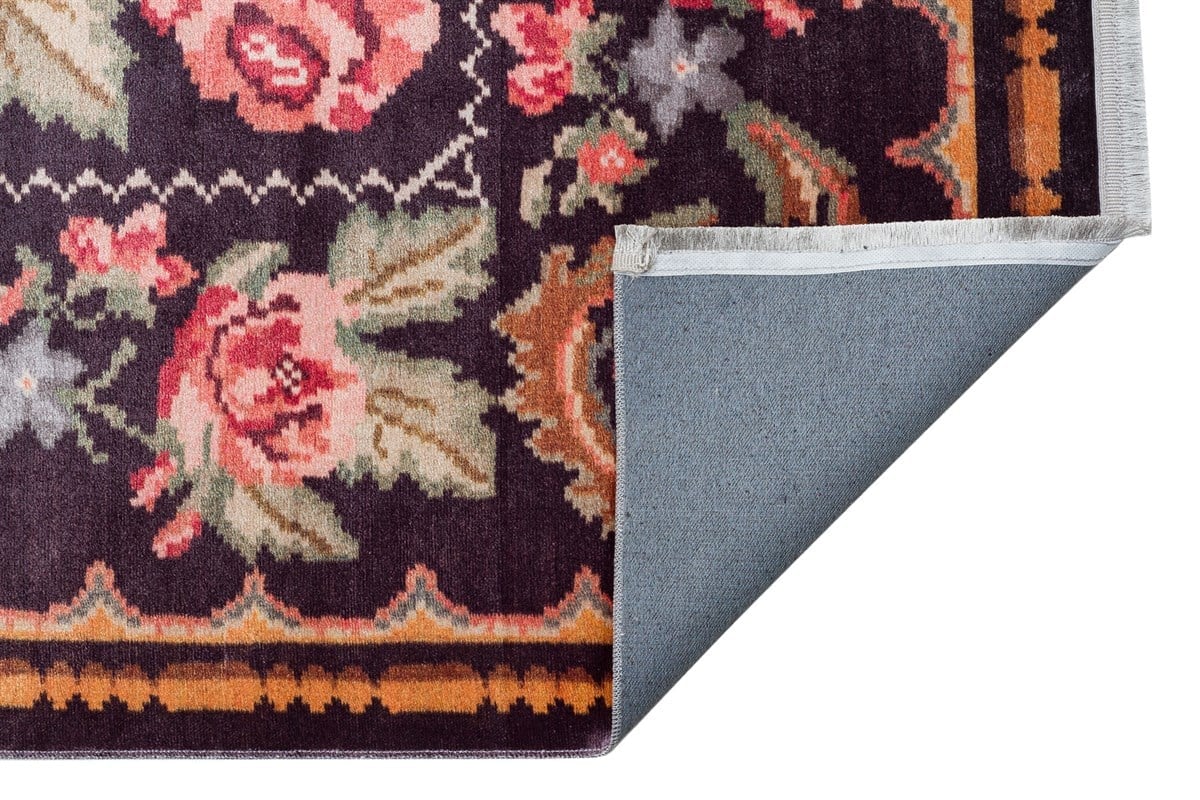 Çam Halı ANTIQUE ATK 02 BLACK Eko Halı