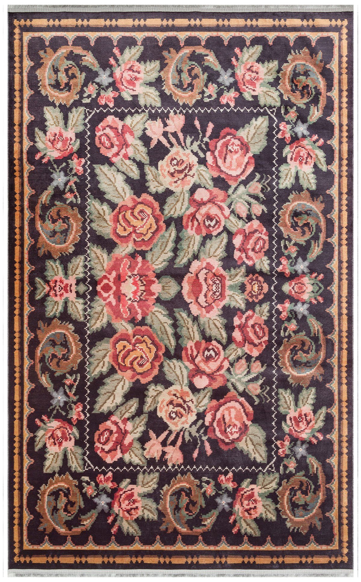 Çam Halı ANTIQUE ATK 02 BLACK Eko Halı