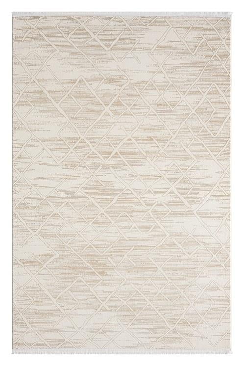 Çam Halı Asya 522 Bej Seyran Halı Akrilik Modern Desen Halı