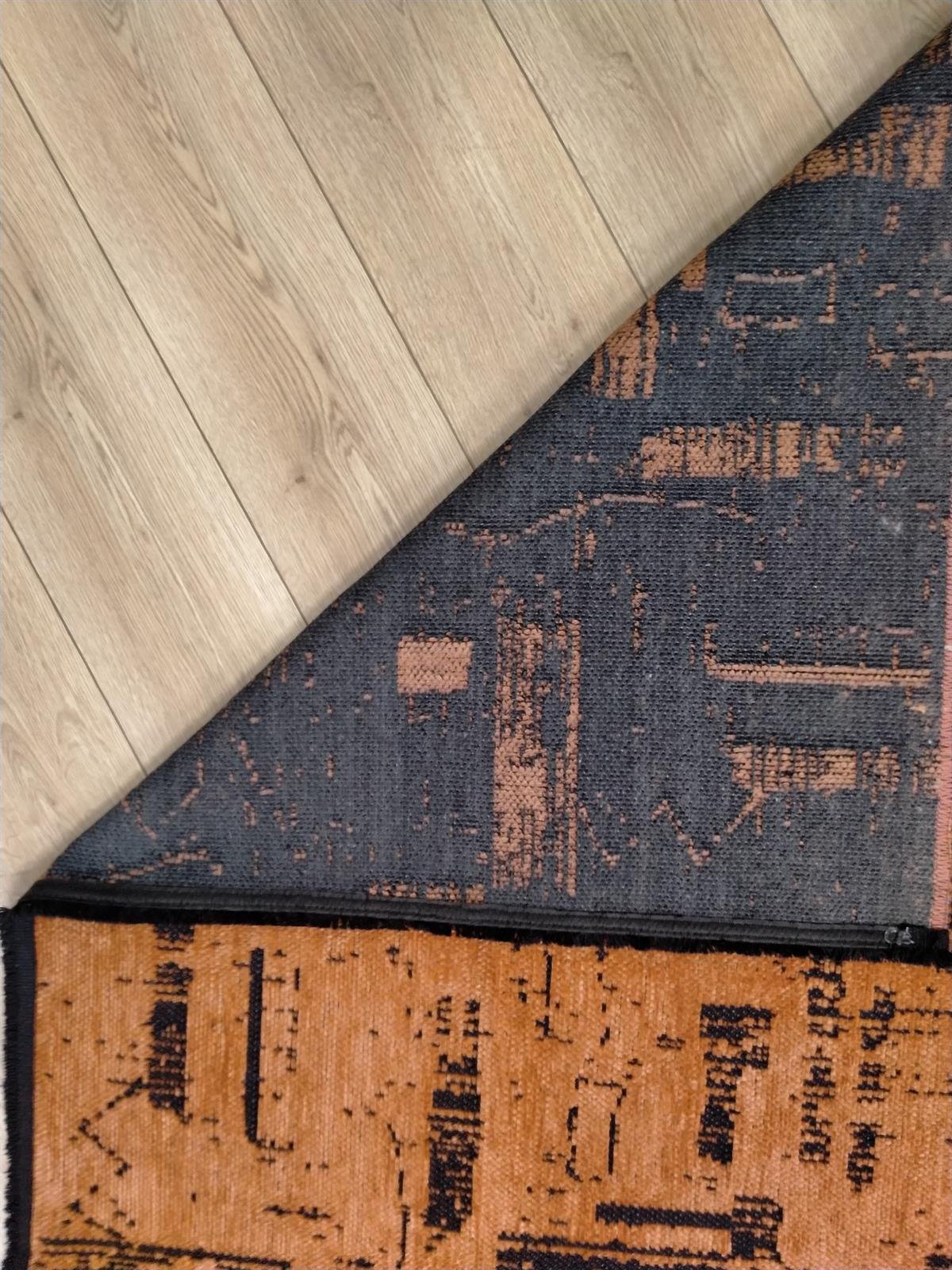 Çam Halı Bodrum BDR 116 Kiremit Özel Latex Kaymaz Tabanlı Kilim