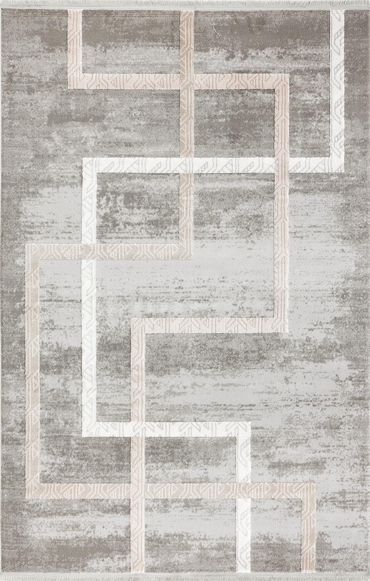 Çam Halı Eliza 4301 Gri Enti Halı Modern Desenli Makine Halısı