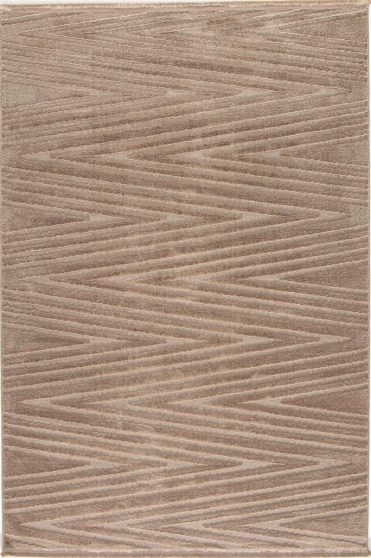 Çam Halı Eyfel 3106 Vizon Romans Halı Modern Desenli Makine Halısı