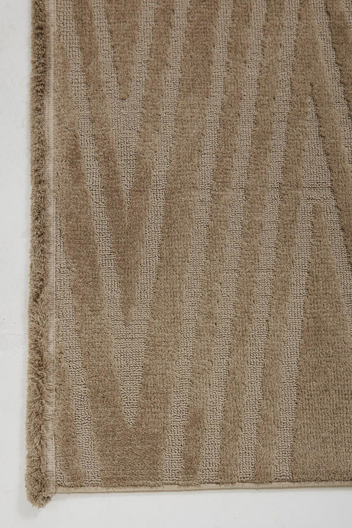 Çam Halı Eyfel 3106 Vizon Romans Halı Modern Desenli Makine Halısı