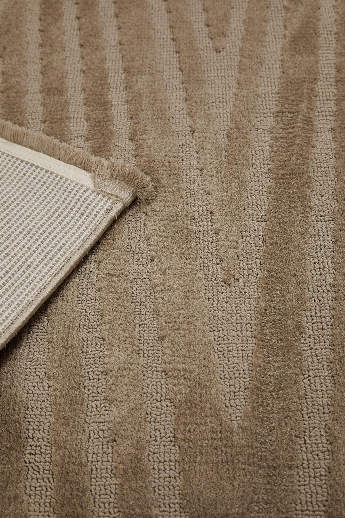 Çam Halı Eyfel 3106 Vizon Romans Halı Modern Desenli Makine Halısı