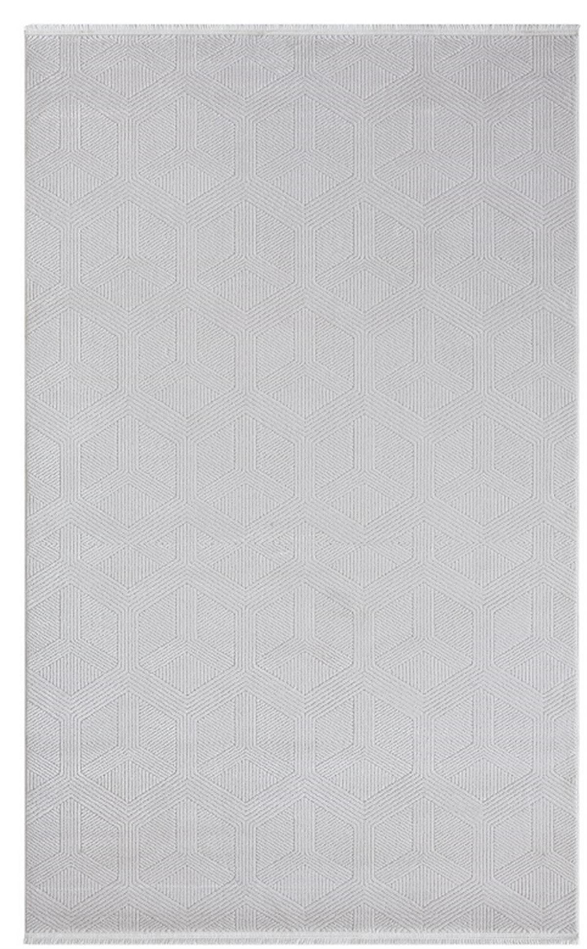 Çam Halı Maçka 4006 Beyaz Seyran Halı Modern Desen Makine Halısı
