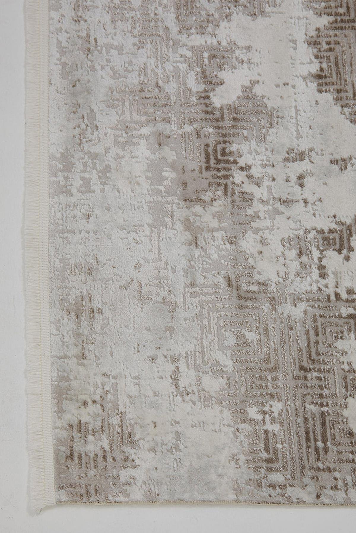 Çam Halı Norm 6201 Bej Romans Halı Modern Desenli Makine Halısı