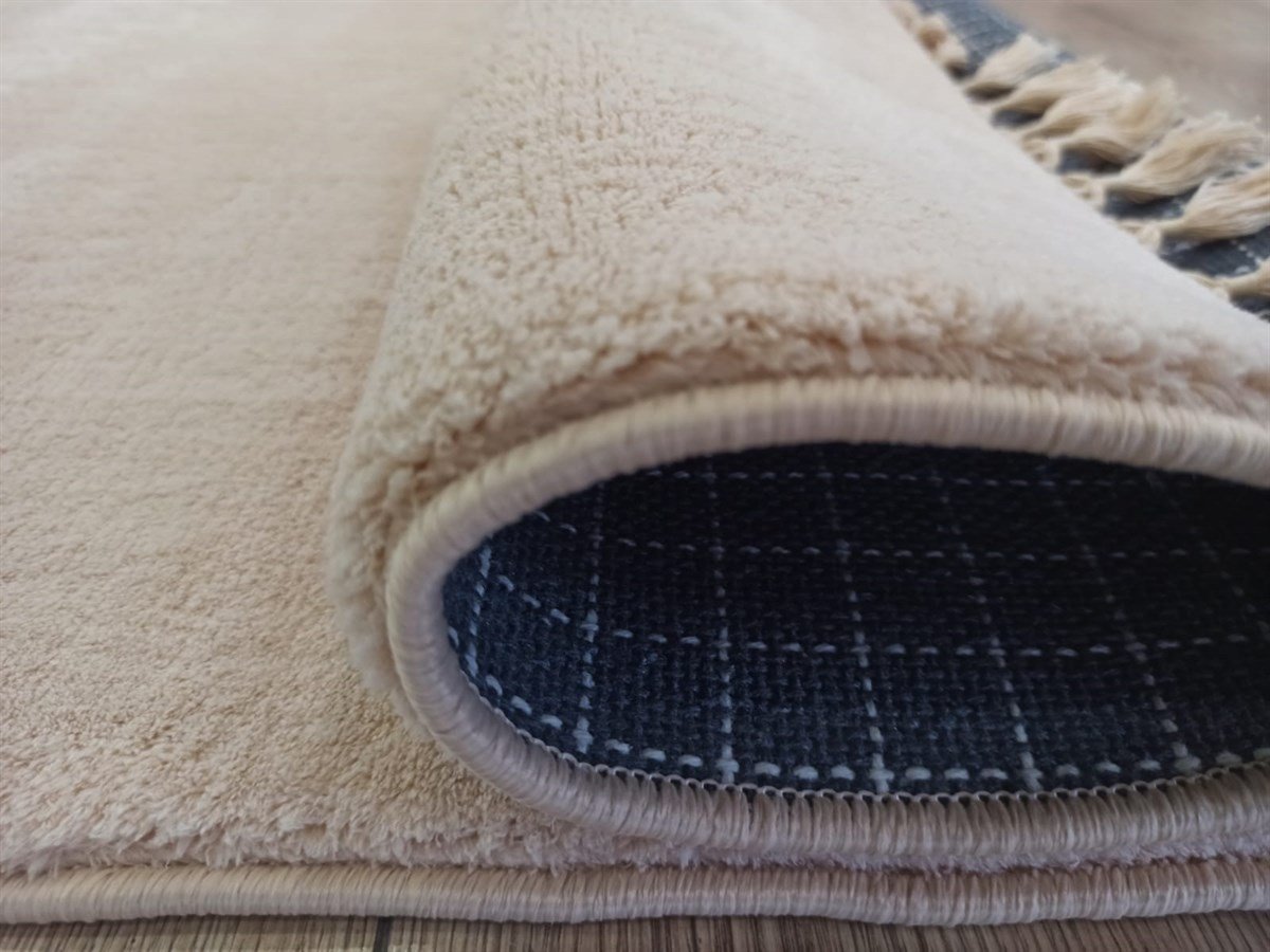 Çam Halı Softy 1825 Somon Yumuşak Dokulu Saçaklı Dekoratif Halı