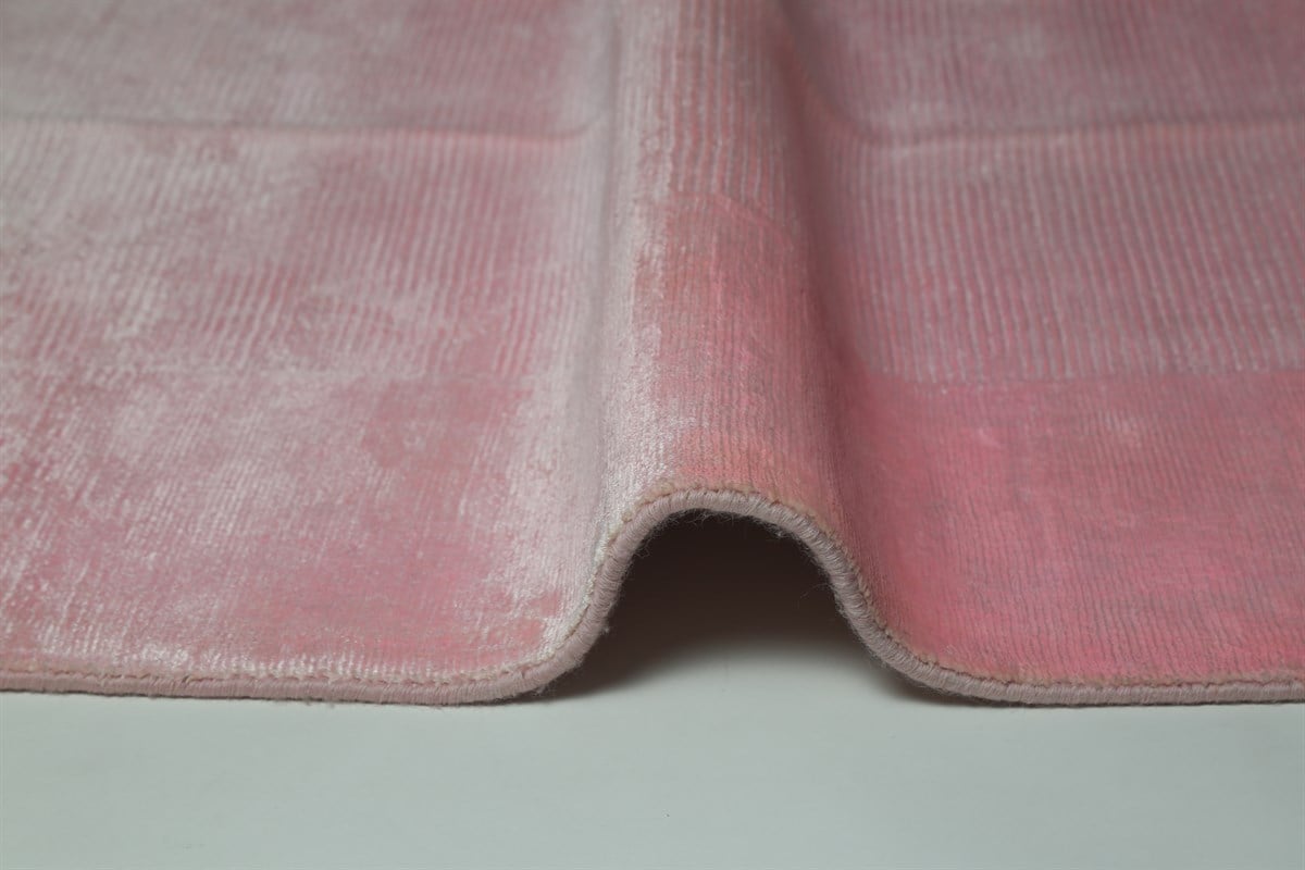 Çam Halı Viana 724 Pembe Yeni Zellanda Yünü ve Viskon El Dokuması Halı