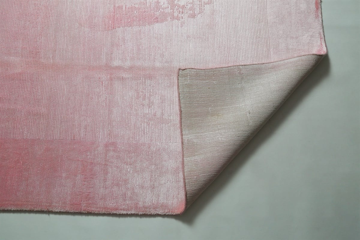 Çam Halı Viana 724 Pembe Yeni Zellanda Yünü ve Viskon El Dokuması Halı