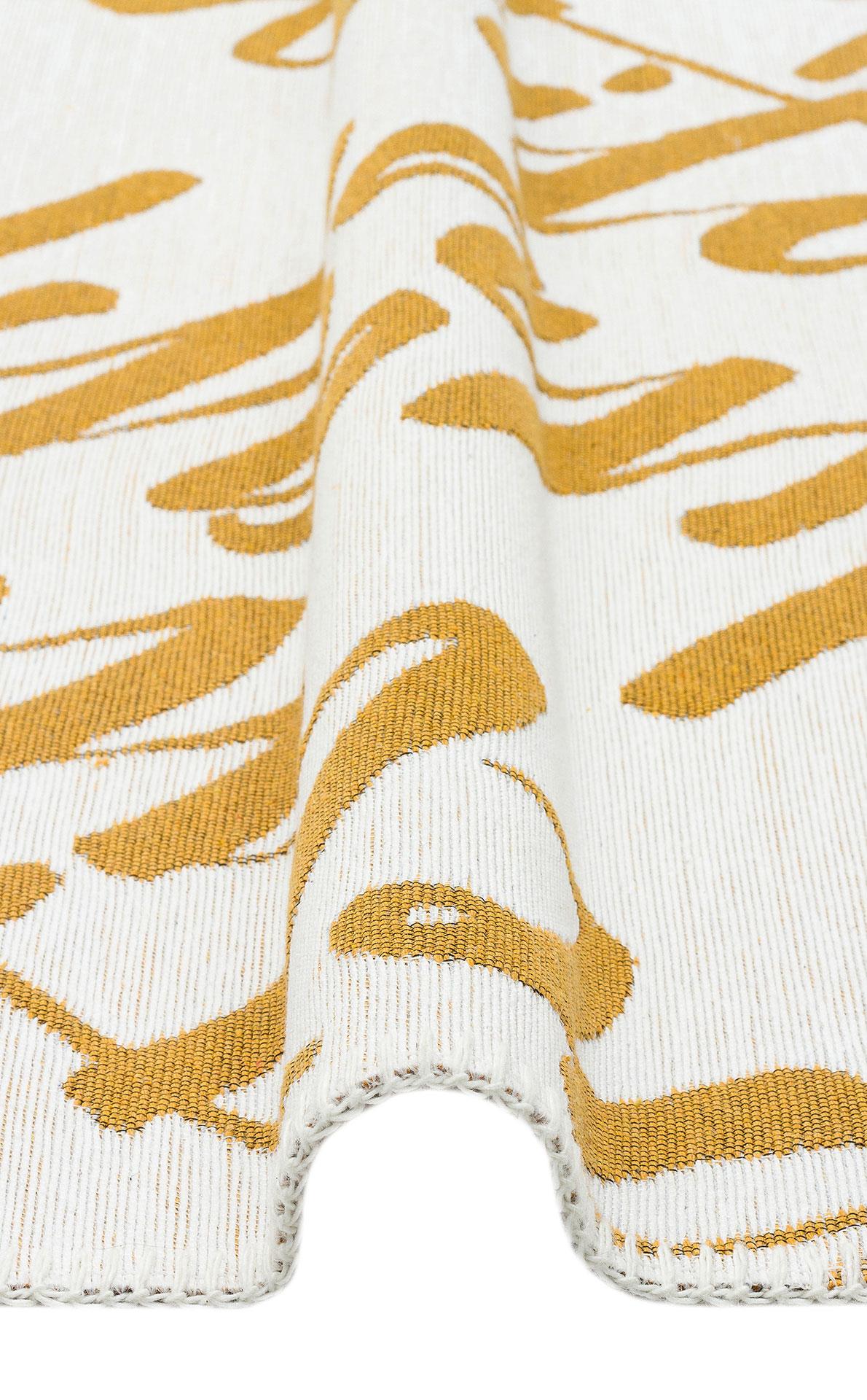 EKO Halı ARYA NEO ARN 02 WHITE YELLOW Yıkanabilir Kaymaz Tabanlı Modern Pamuk Kilim