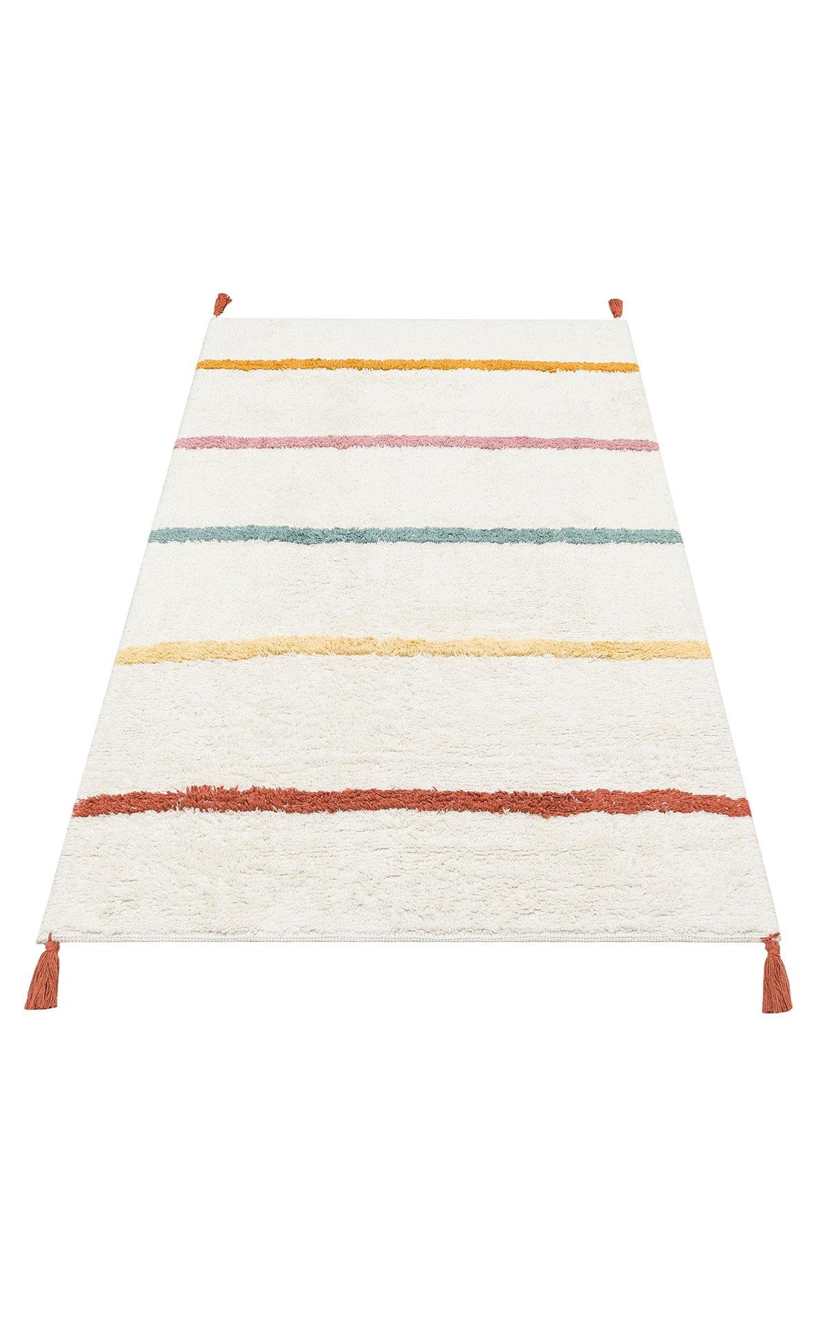 EKO Halı COTTON BOON XW CBN 01 MULTY XW  Kaymaz Tabanlı Yıkanabilir Doğal Pamuklu Bebek Halısı