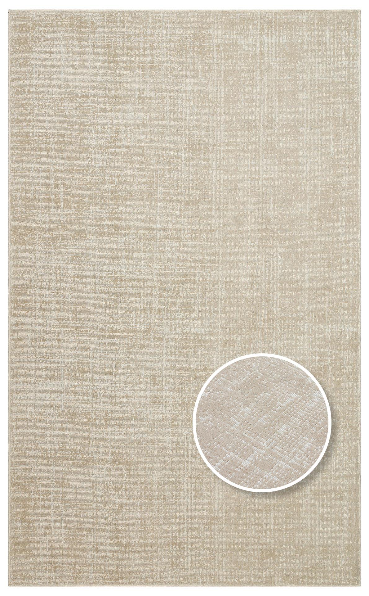 EKO Halı KALAHARI KLH PLAİN  BEIGE Özel Dokuma Tekniği ile Üretilen Modern Sade Desenli Makine Halısı