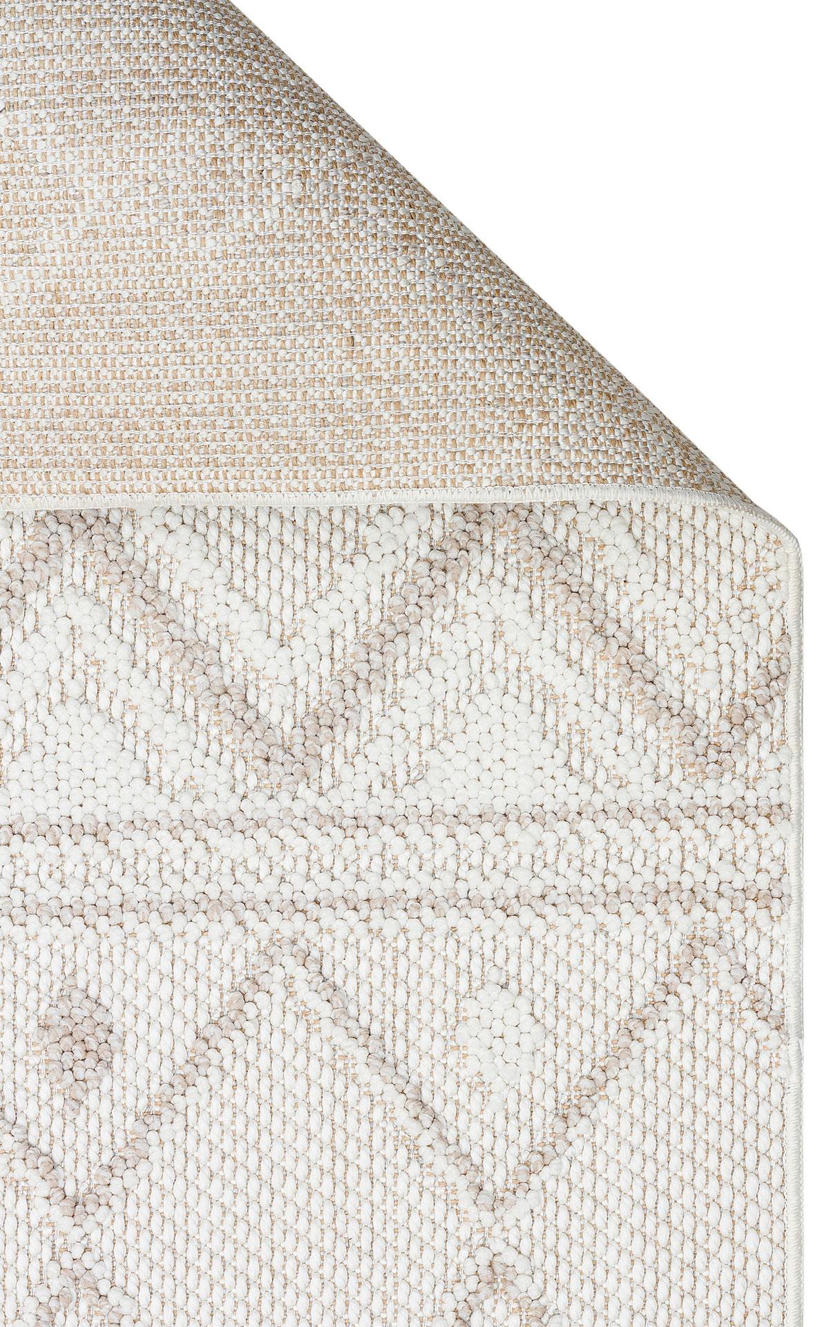 EKO Halı MOTTO MOT 03 WHİTE BEIGE Yumuşak Tuşeli Örgü Dokuma Modern Makine Halısı