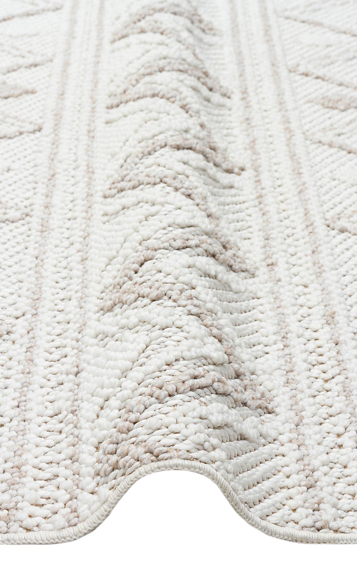 EKO Halı MOTTO MOT 03 WHİTE BEIGE Yumuşak Tuşeli Örgü Dokuma Modern Makine Halısı