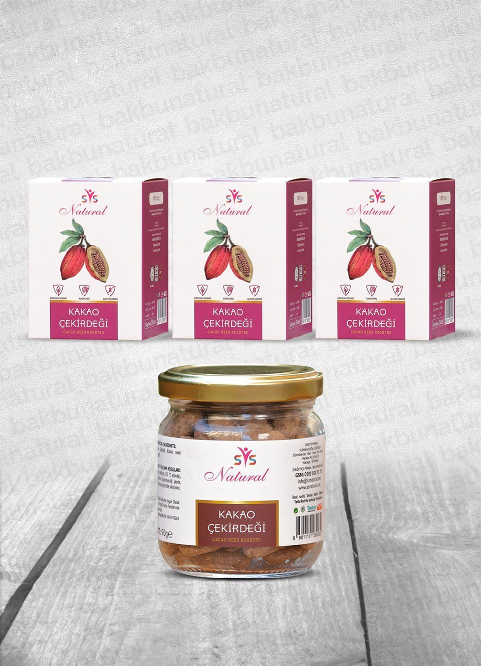 Ssnatural Sertifikalı Organik Kavrulmuş Kakao Çekirdeği 90 Gr 3Lü Paket