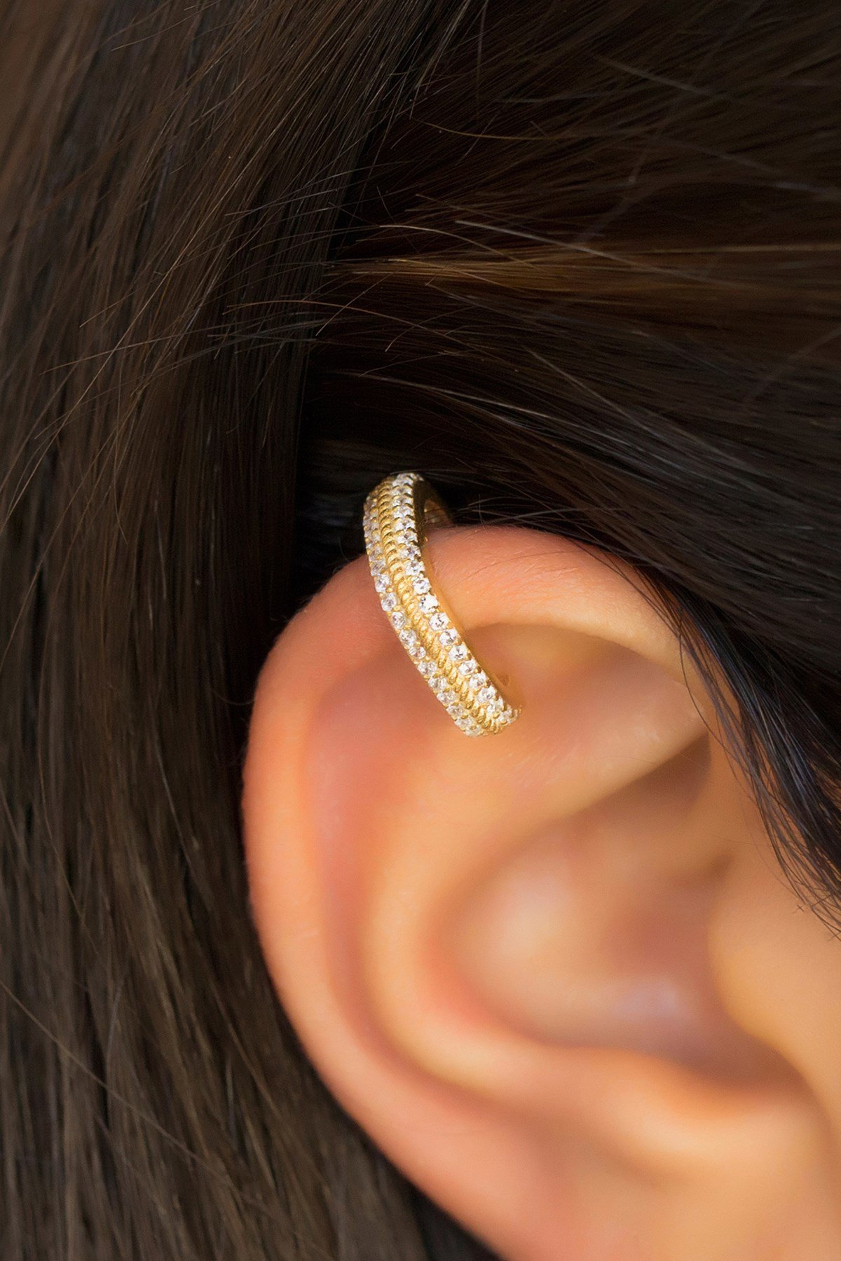 Gümüş Kare Kıkırdak Küpe Lieza Jewelry kpg210103