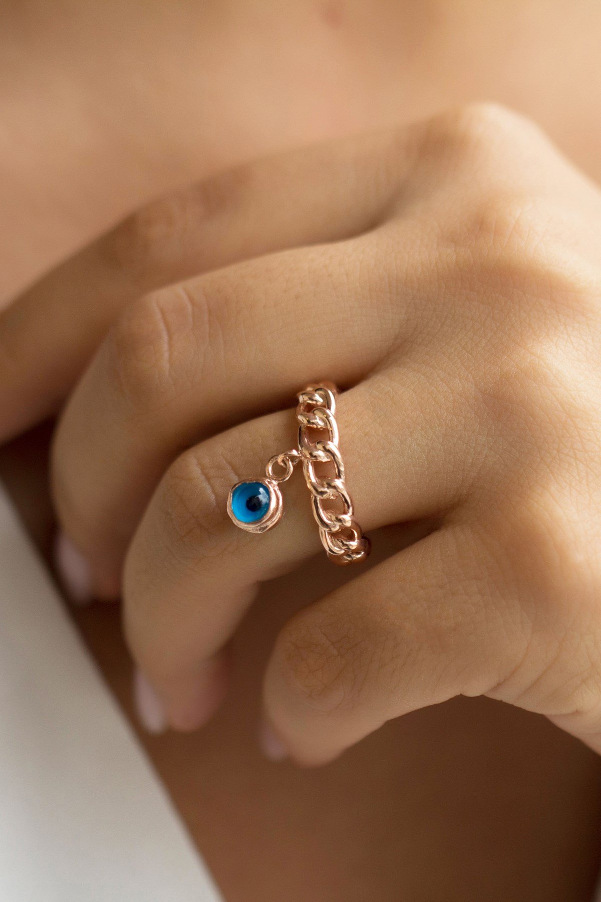 Gümüş Sallantılı Göz Yüzük Lieza Jewelry yzg210046