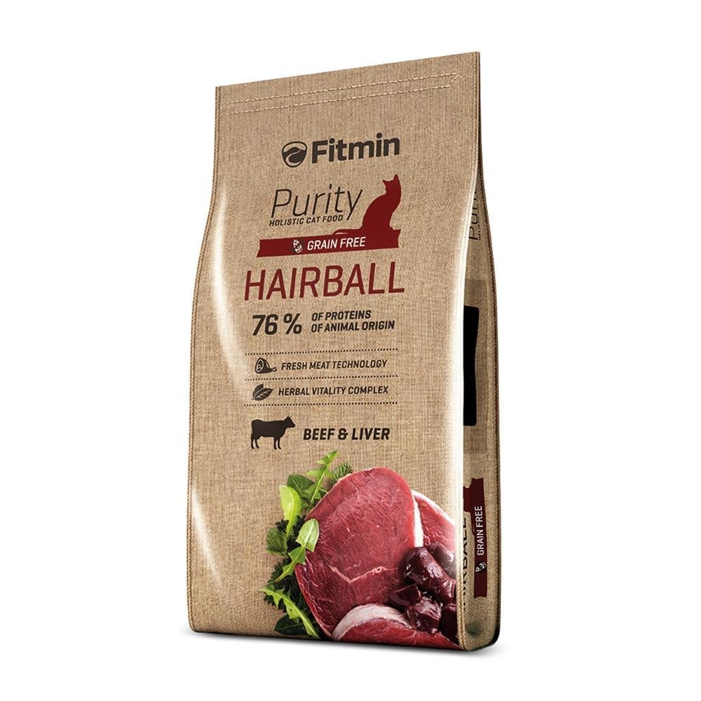 Fitmin Purity Hairball Beef & Liver Taze Sığır Etli Yetişkin Kedi Maması 1,5 Kg