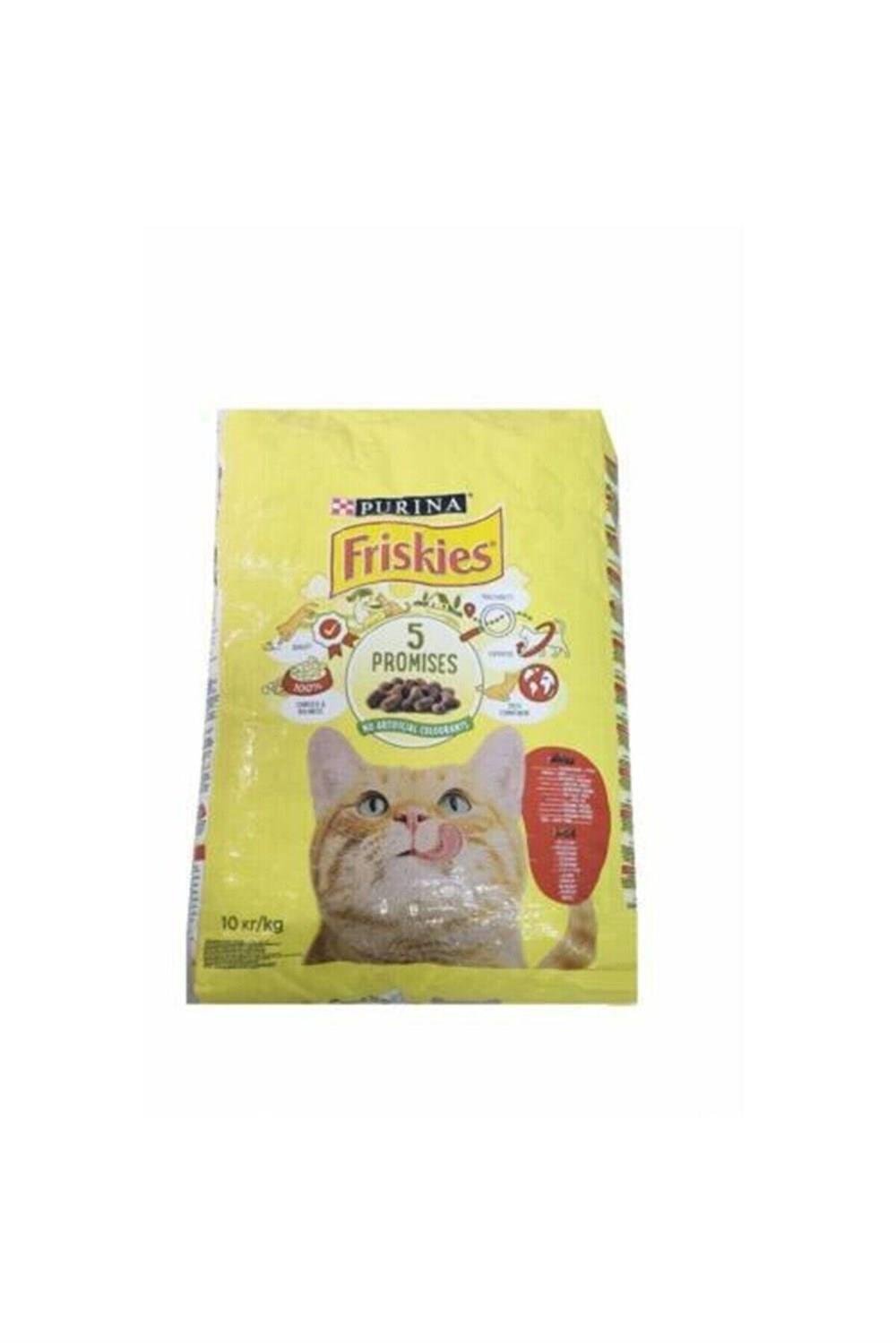 Friskies Etli, Tavuklu ve Sebzeli Yetişkin Kedi Maması 10 Kg