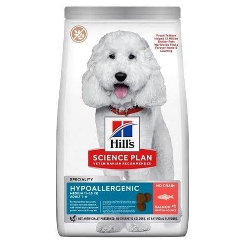 Hill's SCIENCE PLAN Hypoallergenic Somonlu Orta Irk Yetişkin Köpek Maması 12 Kg