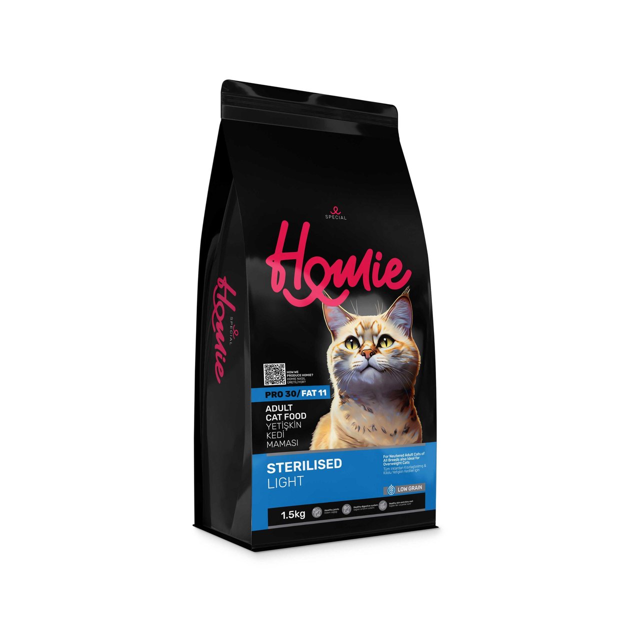 Homie Düşük Tahıllı Kısırlaştırılmış Yetişkin Kedi Maması 3,75 Kg