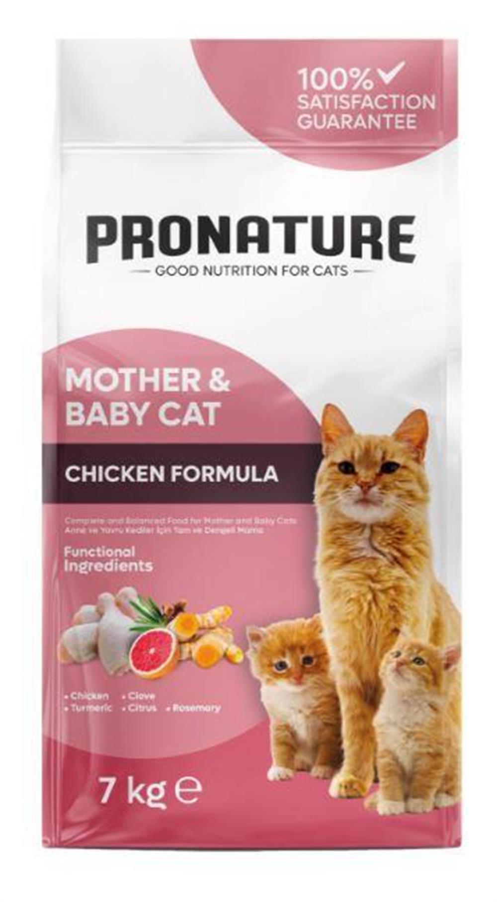 ProNature Mother & Babycat Tavuk Etli Anne & Yavru Kedi Maması 7 Kg