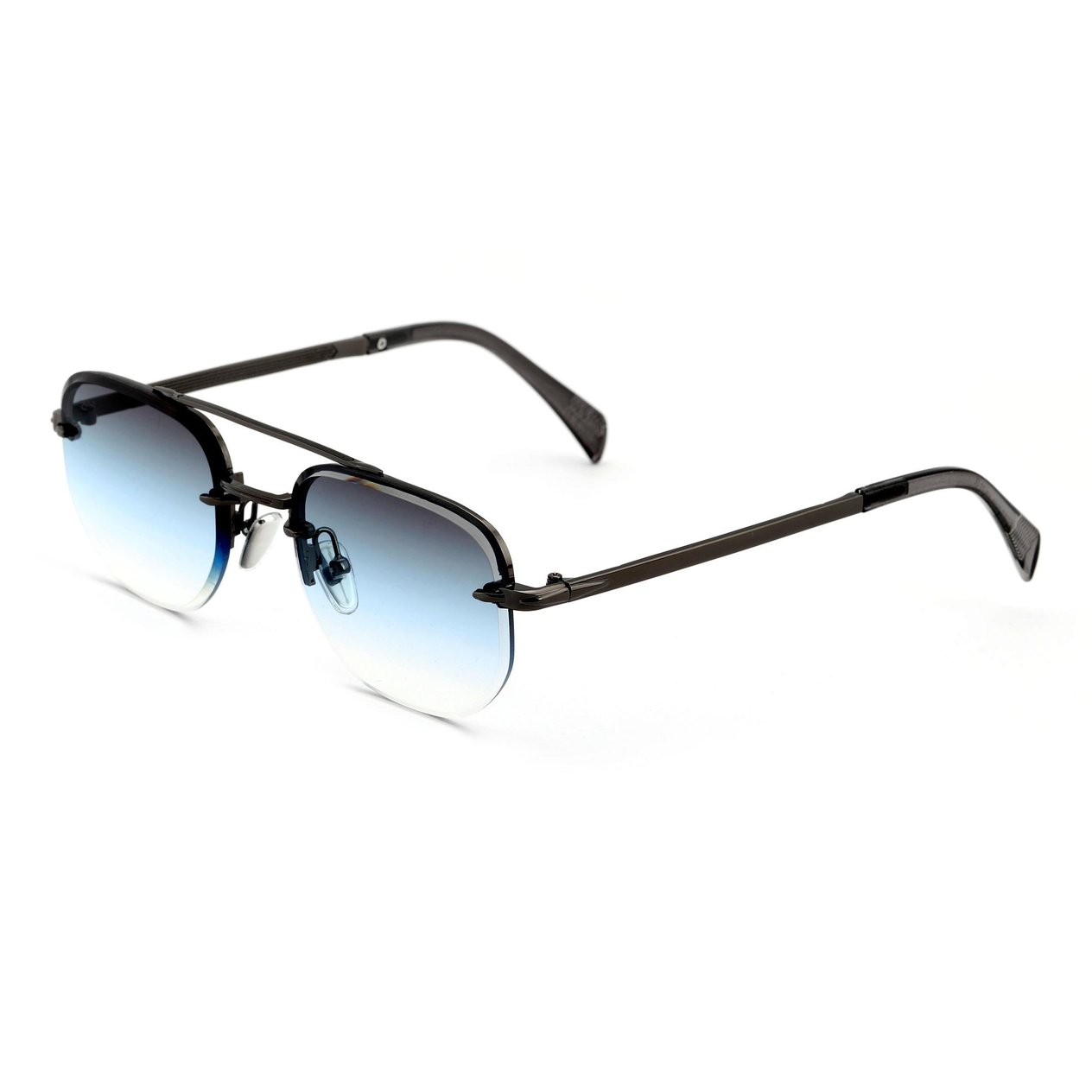Dikdörtgen Tasarım Koyu Gri Metal Çerçeve Lacivert Cam Unisex Güneş Gözlüğü DB1078/S David Bckhm