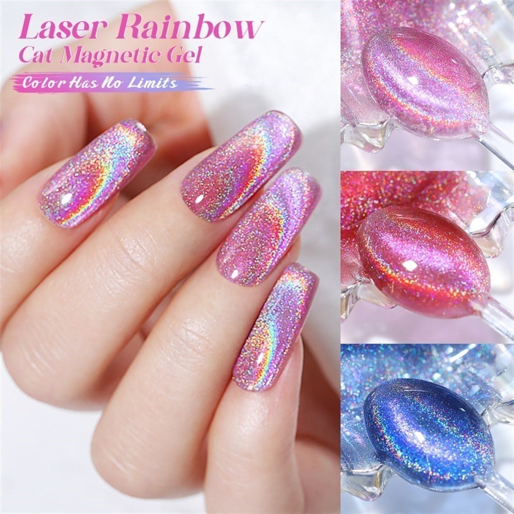 BORN PRETTY LASER RAINBOW CAT MAGNETIC GEL (KEDİ GÖZÜ MANYETİK KALICI OJE) RC01