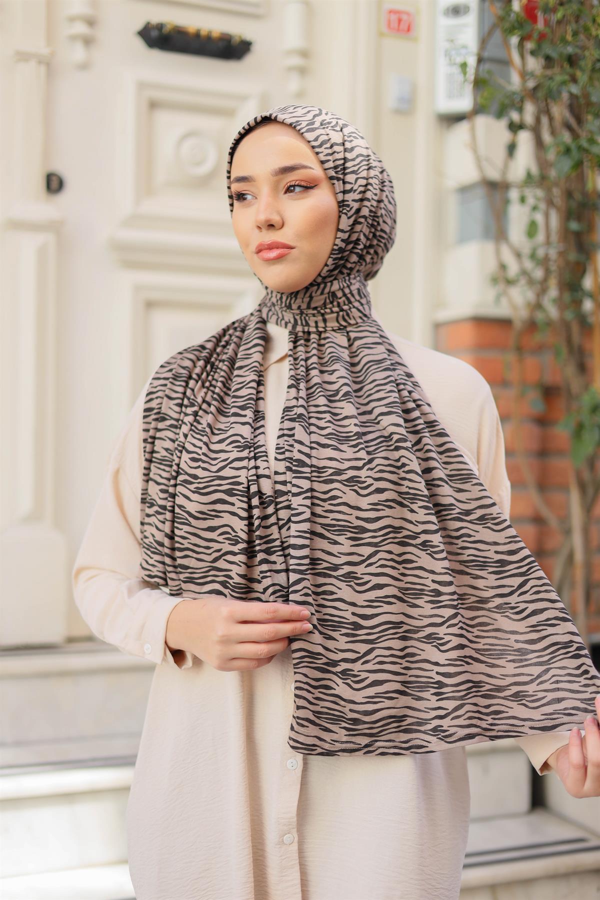 Kahve Zebra Desen