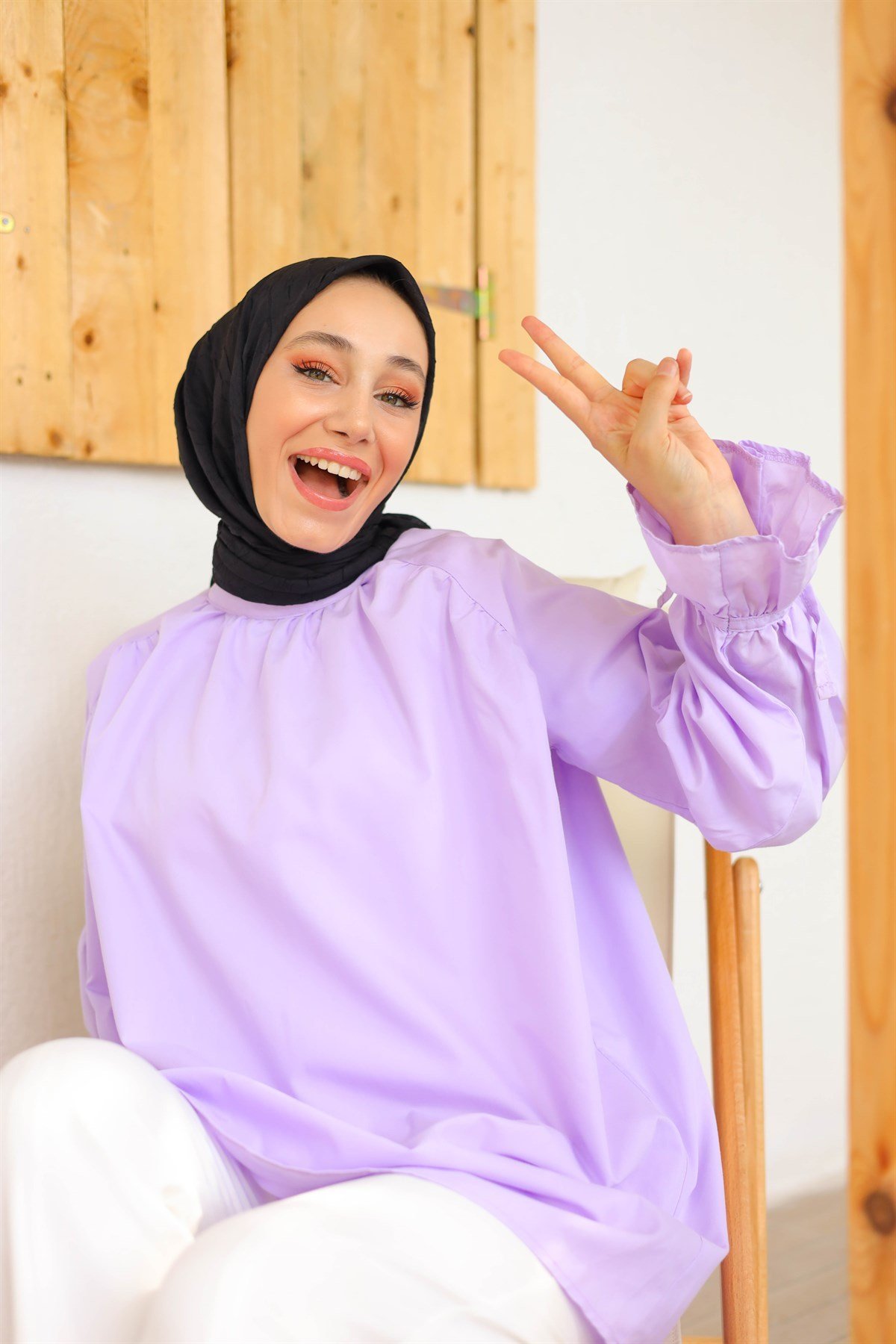 Siyah Bambu Eşarp