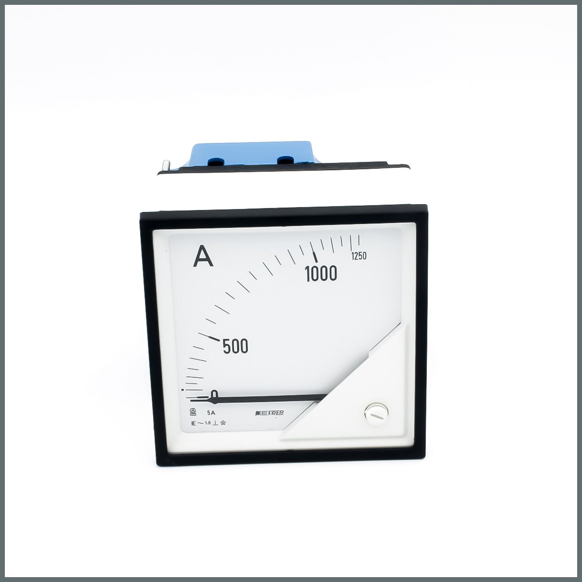 Frer AC Analog Ampermetre 1250/5A Akım Trafosu Girişli 96x96mm.90°