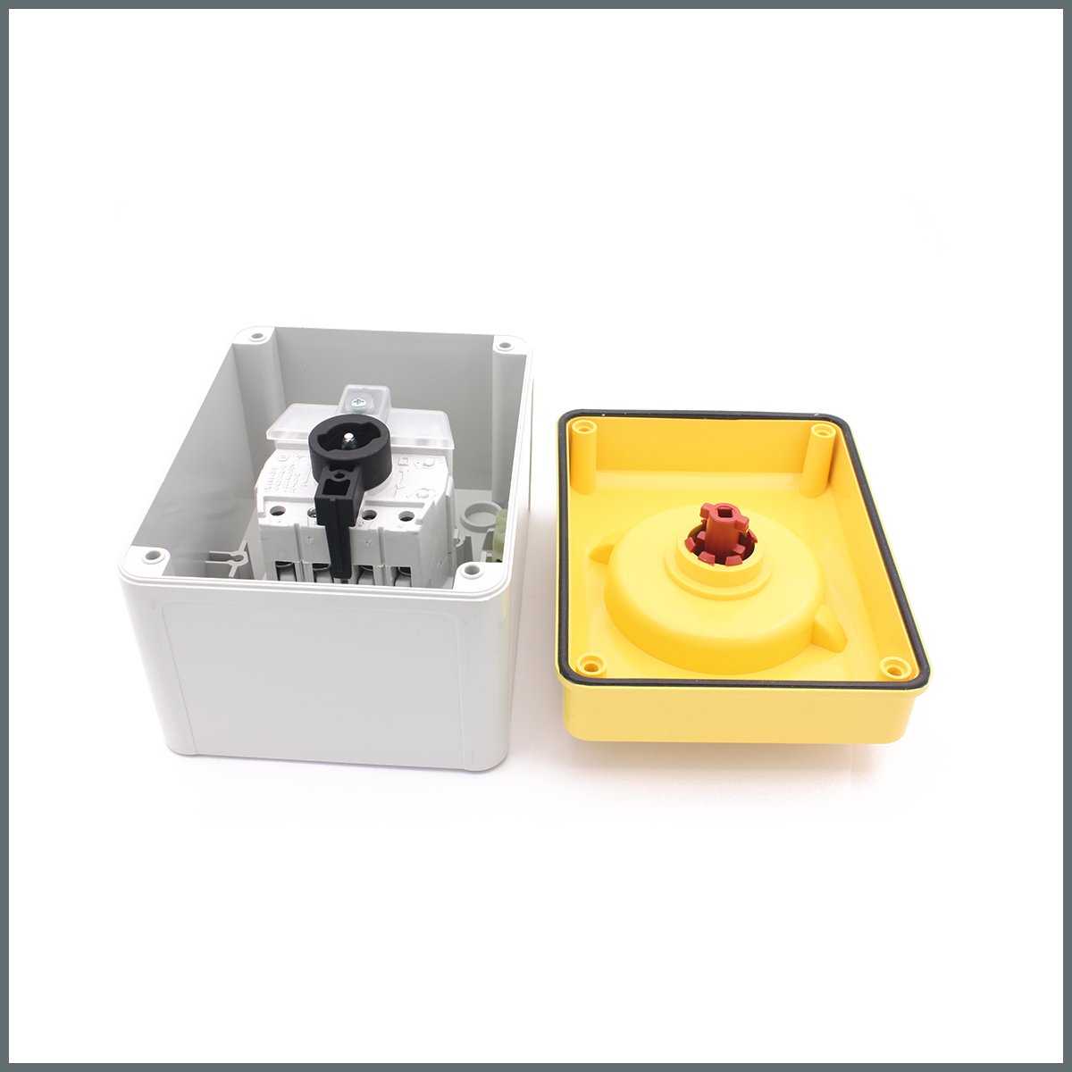 Konum GöstergeleriWALL-MOUNTING EMERGENCY ISOLATOR SWITCH WITH RED H 