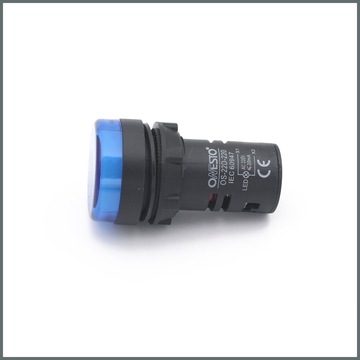 Ledli Sinyal Lambası (Mavi)  220VAC