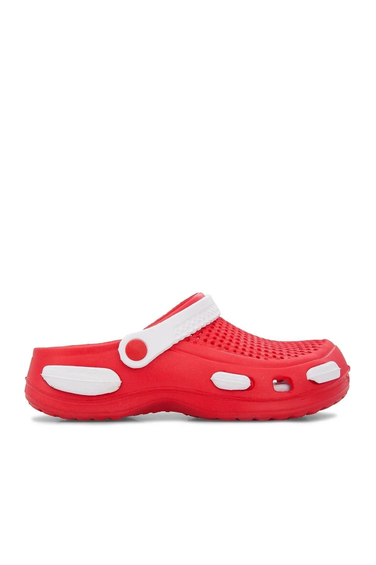 Kırmızı Beyaz Ortopedik Unisex Sandalet / Terlik
