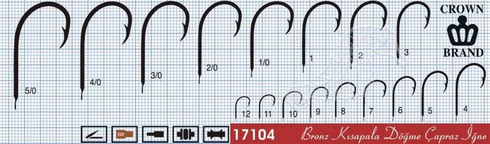 Crown Brand 17104 İğne 100 lü paket 1,2,3,4,5,6,7,8,9,10 numaralar