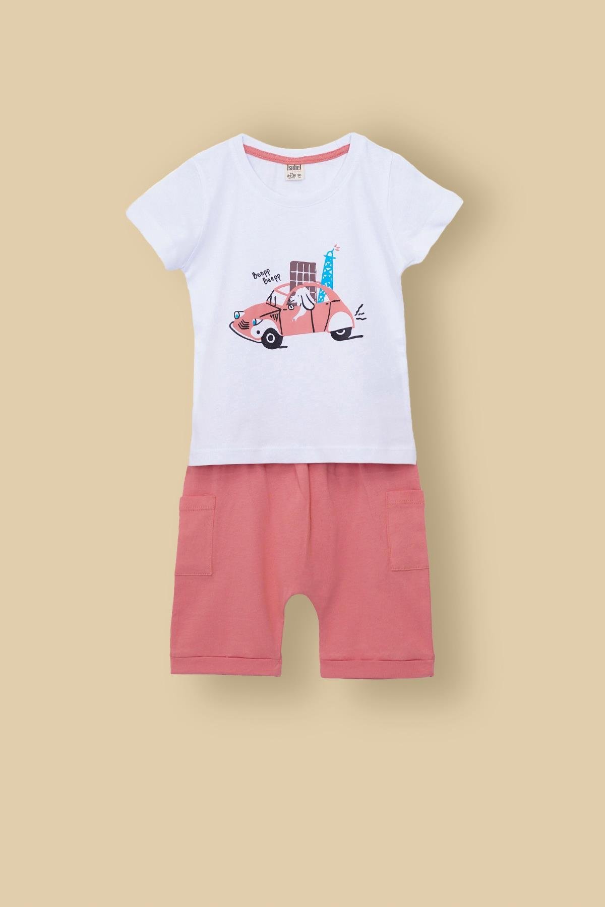 1-3 YAŞ ARABA BASKILI BEBE TAKIM 