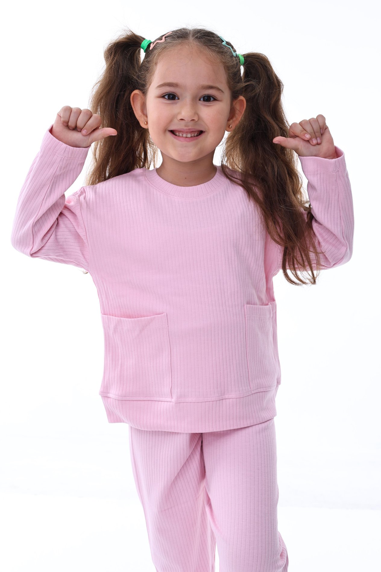 4-12 YAŞ SADE CEPLİ PİJAMA TAKIMI