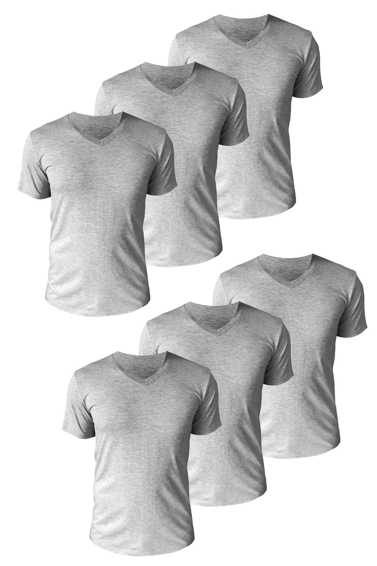 josejuan 6-pack Men's Athlete V Neck Half Sleeve Supreme 100% Cotton 3307