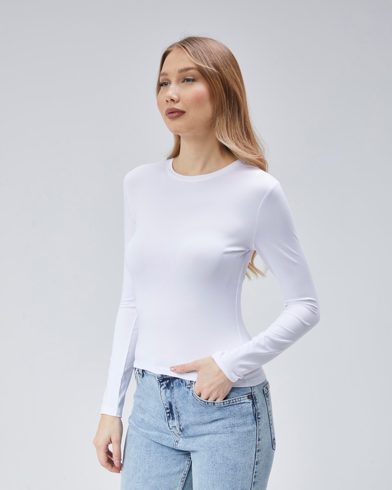 Virago 2'Lİ Soft Touch Yuvarlak Yaka Uzun Kol Bluz/Body (1 Siyah+1 Beyaz)