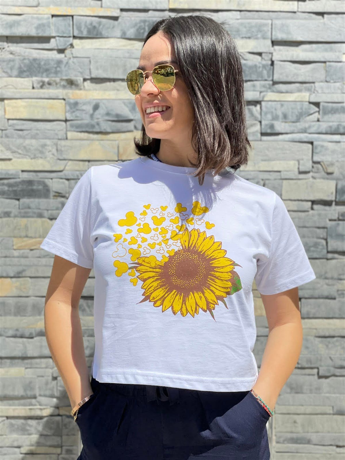 Ayçiçek Crop T-shirt