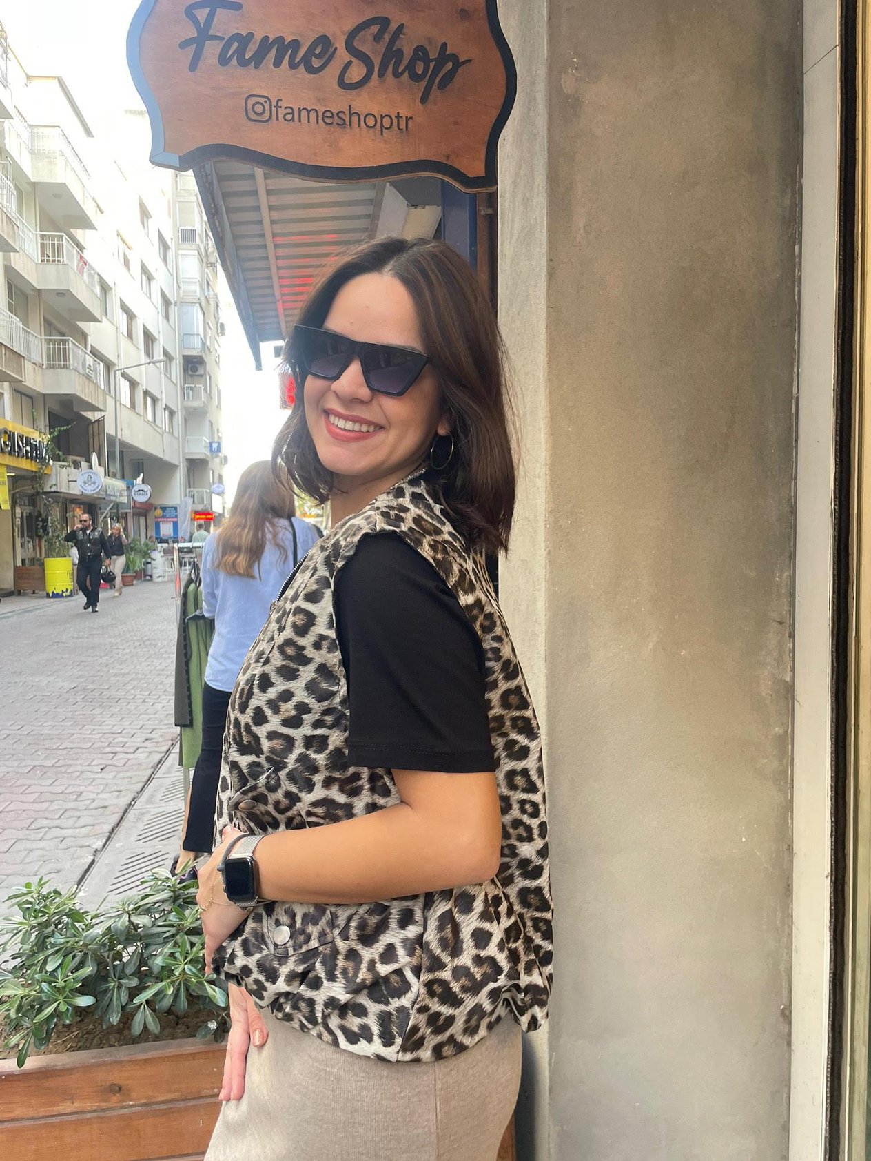 Leopar Deri Yelek