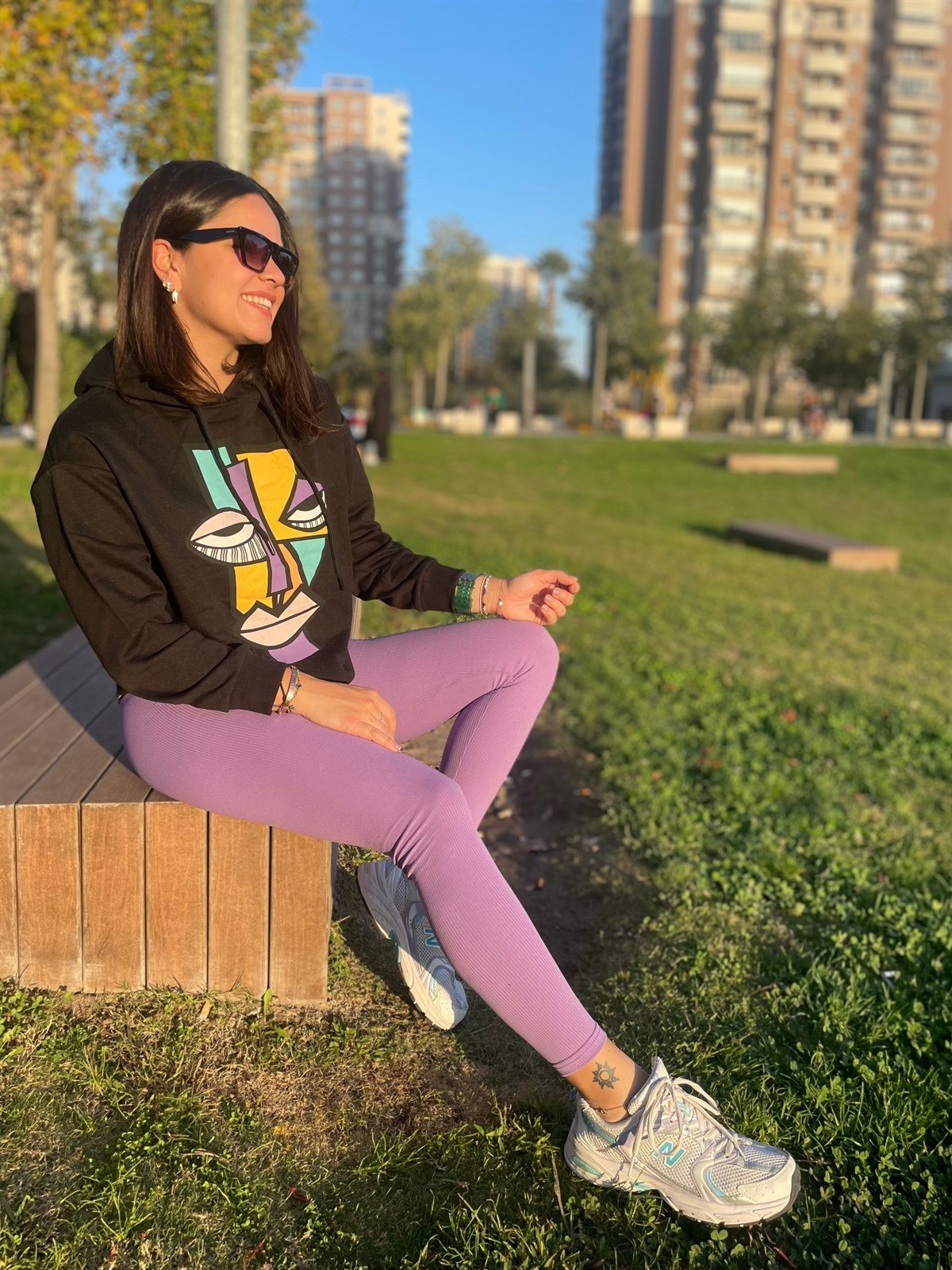 Renkli Baskılı Sweatshirt
