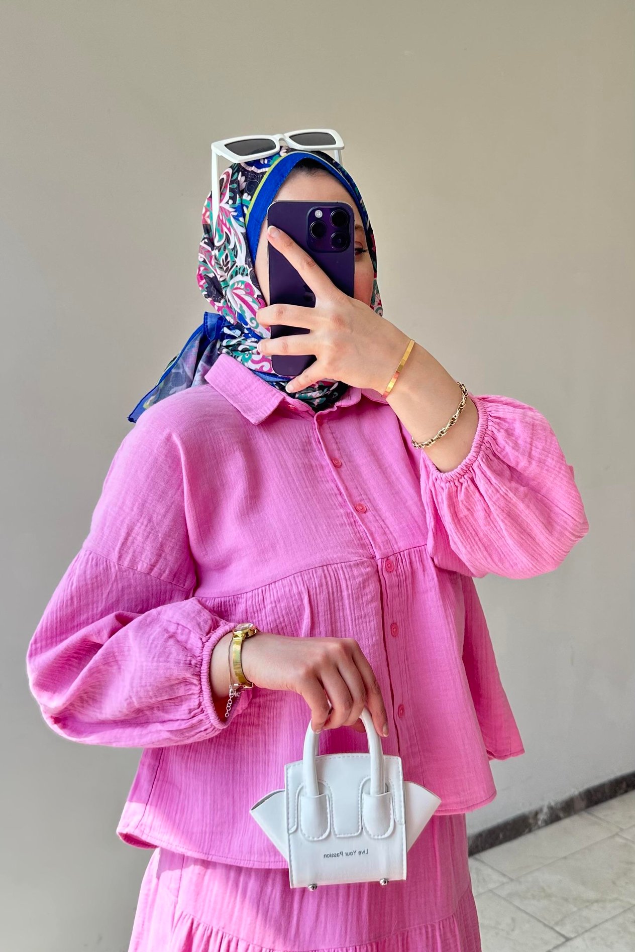 müslin etekli takım pembe