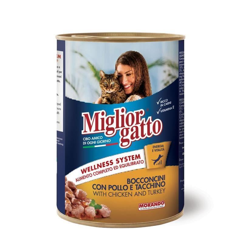Miglior Gatto Tavuklu & Hindili Kedi Konservesi 405gr
